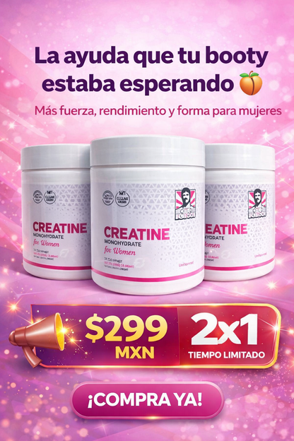 Old School® Monohidrato de creatina para mujeres 2x1! Tiempo limitado