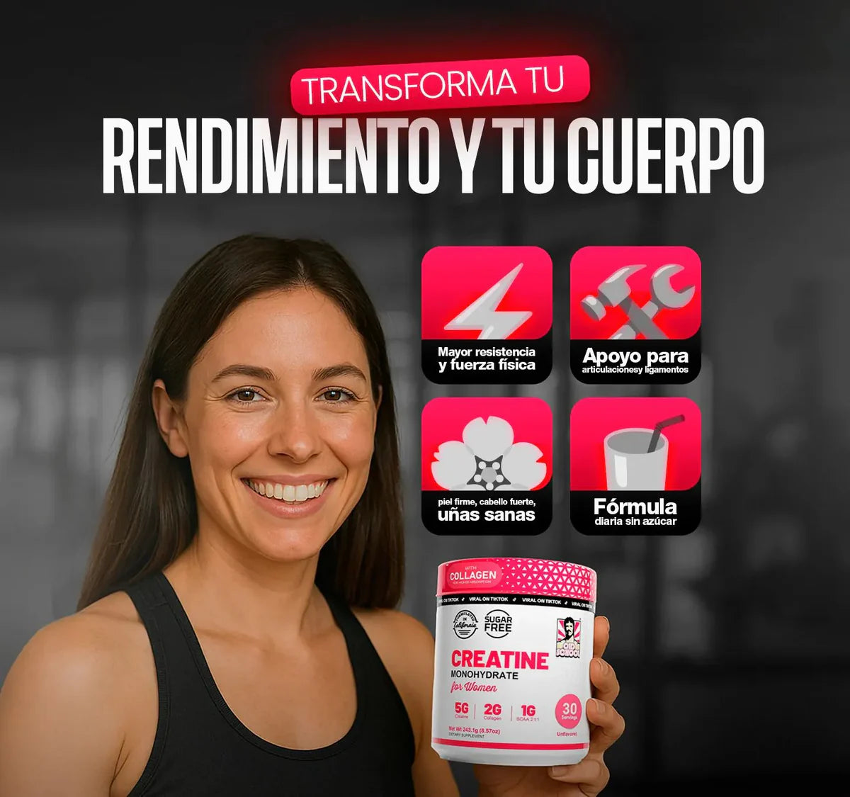 Old School® Monohidrato de creatina para mujeres 2x1! Tiempo limitado